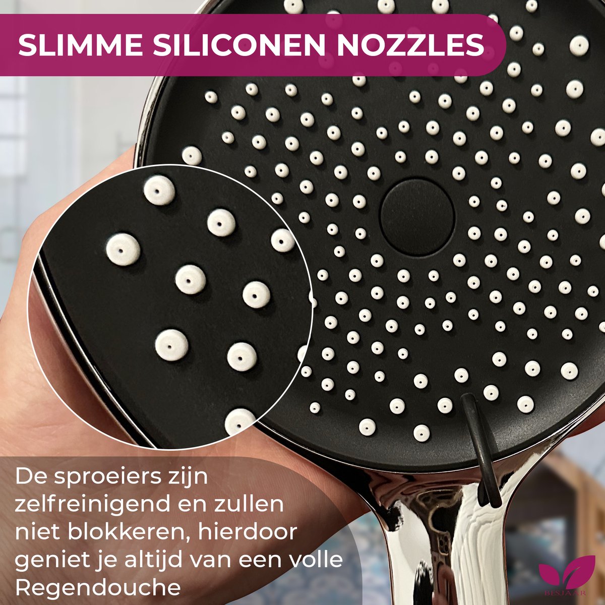 Verchroomde Besjaar handdouche